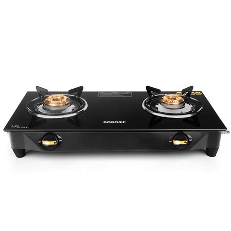 borosil flare glass top gas stove 2 burner